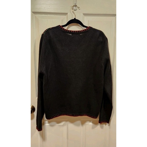 Lemon Grass Christmas Sweater Size Large, Holiday Cardigan, Preowned - Picture 7 of 11